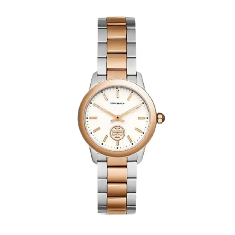 Tory Burch Two-Tone Cream Dial Watch- TBW1305